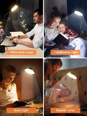 Mubarek Reading Lamp 400LM 36 LED Reading Light, USB Rechargeable Battery Operated Table Lamp, 5 Livels Brightness LED Desk Lamp,5Color Touch Control Reading Lamps for Bedside,Reading Light for Study in Saudi Arabia
