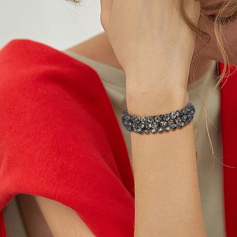 Flyonce Bridal Bracelet for Wedding, Sparkly Crystal Rhinestone Stretch Bracelets for Women Girls in Saudi Arabia