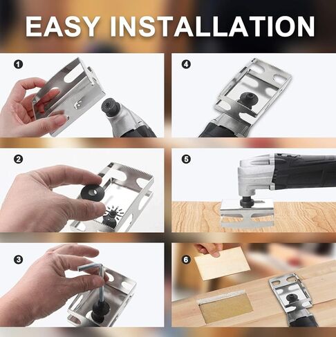 2Pcs Square Slot Cutter，Stainless Steel Square Hole Cutter Rectangle Slot Cutter,One Step Hole Cutting Tool for Drywall, Plastic Metal, Wood (Rectangle + Square) (Silver) in Saudi Arabia