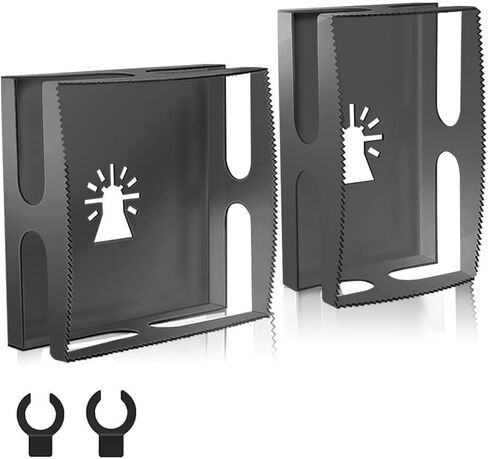2Pcs Square Slot Cutter，Stainless Steel Square Hole Cutter Rectangle Slot Cutter,One Step Hole Cutting Tool for Drywall, Plastic Metal, Wood (Rectangle + Square) (Silver) in Saudi Arabia