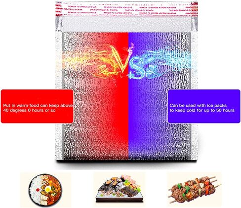 أكياس عازلة، 15 قطعة من أكياس الطعام الحرارية للاستعمال مرة واحدة، بطانات صندوقية حرارية، بطانات صندوقية معدنية، بطانات صندوقية معزولة ذاتيًا، مغلفات، وسائد بريدية، حقائب شحن معزولة in Kuwait