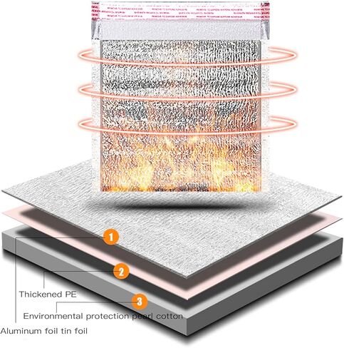 أكياس عازلة، 15 قطعة من أكياس الطعام الحرارية للاستعمال مرة واحدة، بطانات صندوقية حرارية، بطانات صندوقية معدنية، بطانات صندوقية معزولة ذاتيًا، مغلفات، وسائد بريدية، حقائب شحن معزولة in Kuwait