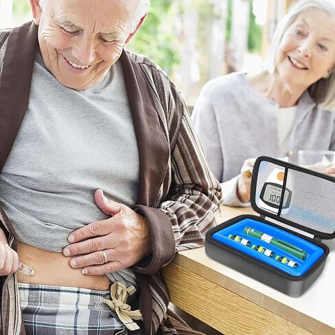 حقيبة سفر مبرد الأنسولين حقيبة حمل قلم الأنسولين لأدوية مرضى السكري مع حزمة ثلج قابلة لإعادة الاستخدام in Kuwait