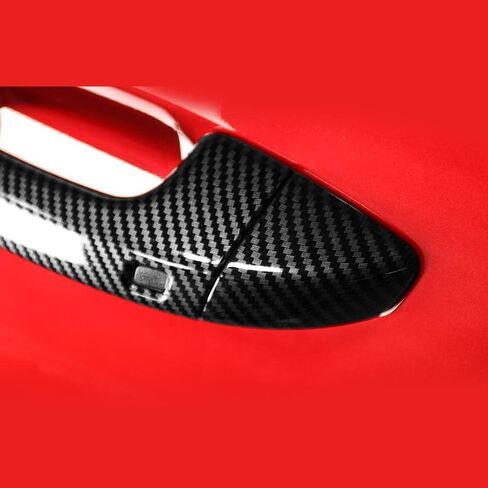 YOUTOOCAR Carbon Fiber Pattern Door Handle Cover Compatible with Kia Stinger 2017-2024 Accessories in Saudi Arabia