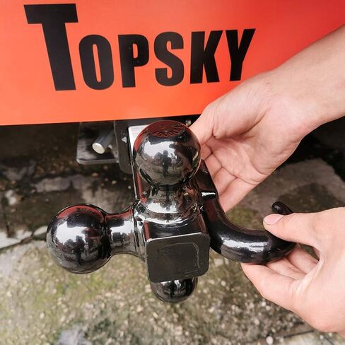 حامل كروي للمقطورة مع خطاف وصلة ودبوس وصلة، 1-7/8 بوصة، 2 بوصة و2-5/16 بوصة، كرة وصلة، وصلة سحب، كرة سوداء، TS2010 in Kuwait