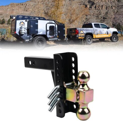 45900 Adjustable Trailer Hitch Ball Mount 2-Inch Receiver Fits for Trailer Adjustable Ball Mount Heavy Duty 6-Inch,Drop 2 and 2-5/16-Inch Trailer Hitch Ball 14000lbs in Kuwait