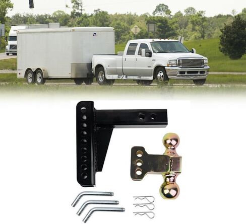 45900 Adjustable Trailer Hitch Ball Mount 2-Inch Receiver Fits for Trailer Adjustable Ball Mount Heavy Duty 6-Inch,Drop 2 and 2-5/16-Inch Trailer Hitch Ball 14000lbs in Kuwait