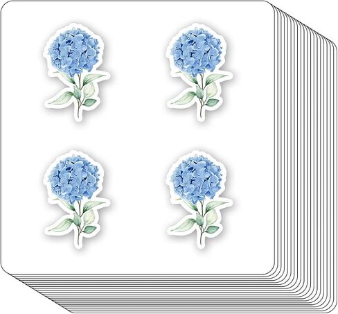 Blue Hydrangea Stickers 1in for Scrapbooking, Arts, Craft, Kids DIY, Calendars Journals 80-Pack in Saudi Arabia