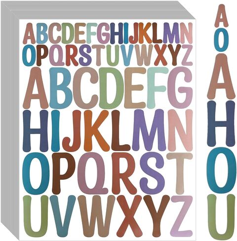 Bemeol Letter Stickers 30 Sheets Self Adhesive Vinyl Stick on Letters Capital Alphabet Sticker Letter for Bulletin Boards Classroom Home Business Decor(Black,1Inch,2Inch) in Saudi Arabia