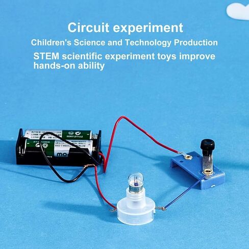 Electrical Circuit Experiment Kit, Small Bulb Lights Up Kit Basic Physic Science Playset Educational STEM Kit A OneSize Use Safety Easy Installation,Learning and Education in Saudi Arabia