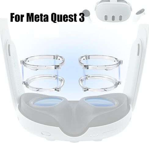 إطار النظارات المغناطيسي VR لـ Meta Quest 3 المضادة للخدش VR عدسة حامي النظارات فاصل ملحقات سماعة الرأس VR in Saudi Arabia