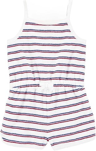 Carter's Kid Striped Tank Cover-Up Romper, Red/White/Blue Ii, 4 in Saudi Arabia
