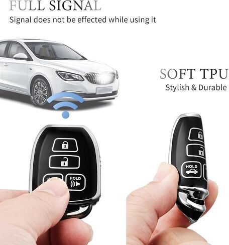 OFFCURVE Key Fob Cover for Toyota, Car Key Case for Toyota Corolla 2014 2015 2016 2017 2018 2019 Camry 2014-2017 Tacoma 2016-2018 Car Smart Key Accessories Holder Protector, Black Gold in Saudi Arabia