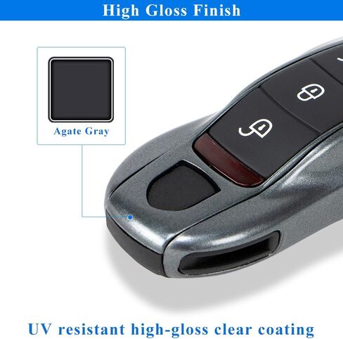 غطاء مفتاح مطلي AeroBon مكون من 3 قطع/غطاء غطاء سلسلة المفاتيح متوافق مع غطاء مفتاح بورشه (MK1) in Kuwait