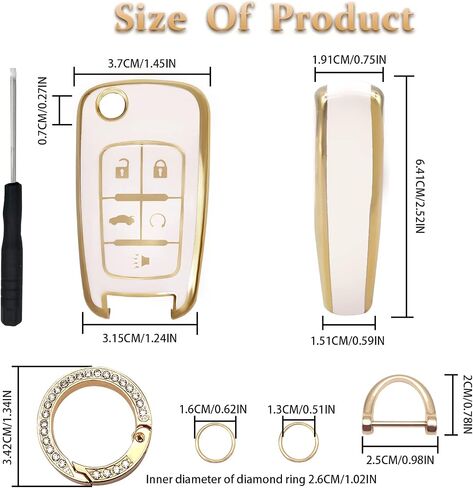 متوافق مع غطاء Chevy Key Fob مع حبل سلسلة المفاتيح، أغطية مفاتيح ناعمة من مادة TPU بديلة لسيارة شيفروليه بويك كامارو كروز إكوينوكس ماليبو إمبالا سبارك سونيك جي إم سي-أسود in Saudi Arabia