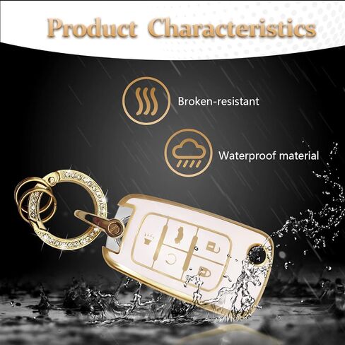 متوافق مع غطاء Chevy Key Fob مع حبل سلسلة المفاتيح، أغطية مفاتيح ناعمة من مادة TPU بديلة لسيارة شيفروليه بويك كامارو كروز إكوينوكس ماليبو إمبالا سبارك سونيك جي إم سي-أسود in Saudi Arabia