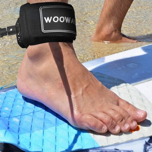 WOOWAVE Surfboard Leash Premium Surf Leash SUP Leg Rope Straight 6/7/8/9 feet for All Types of Surfboards in Kuwait