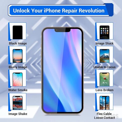 لاستبدال الكاميرا الأمامية لهاتف iPhone 12 Pro Max OEM 12 ميجابكسل جزء الكاميرا الأمامية الجديدة التي تواجه وحدة العدسات وجهاز إرسال واستقبال الضوء مجموعة أدوات إصلاح الموصل لـ A2342 A2410 A2411 A2412 in Kuwait