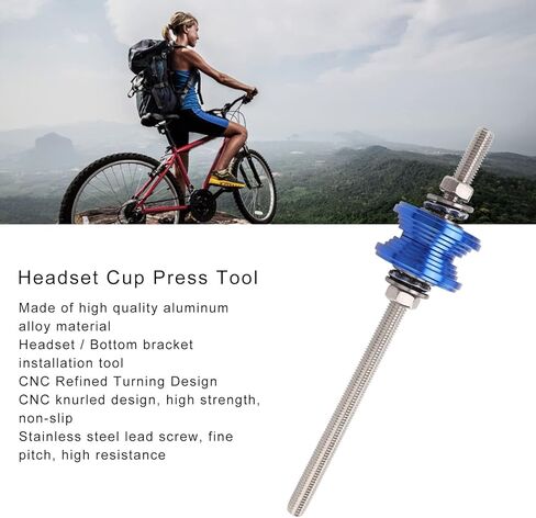 Bicycle Headset Cup Press Tool, Bracket Removal Tool Bottom Bracket Press Tool Bracket Press Wrist Set with Wrench Bicycle Repair Accessories Bearing Installer Bottom Bracket Press Tool in Kuwait
