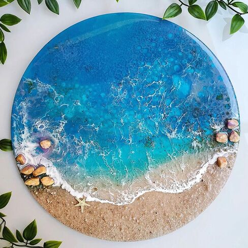 RESINWORLD 14'' XL Large Round Mold, 0.5'' Deep Tray Silicone Mold, Flat Serving Tray Mold Board Mold for Resin Casting in Saudi Arabia