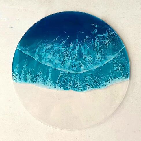 RESINWORLD 14'' XL Large Round Mold, 0.5'' Deep Tray Silicone Mold, Flat Serving Tray Mold Board Mold for Resin Casting in Saudi Arabia
