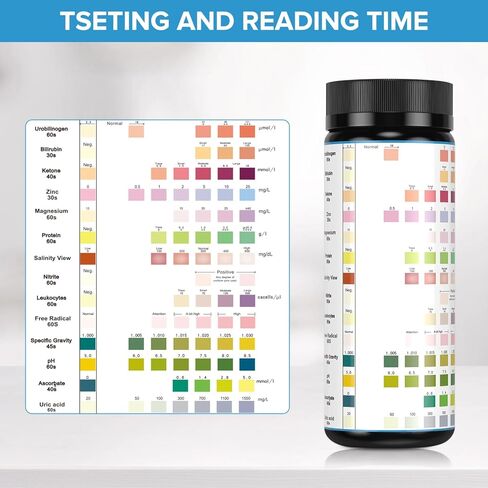 Urine Test Strips 14 Parameters 100 Count, White in Kuwait