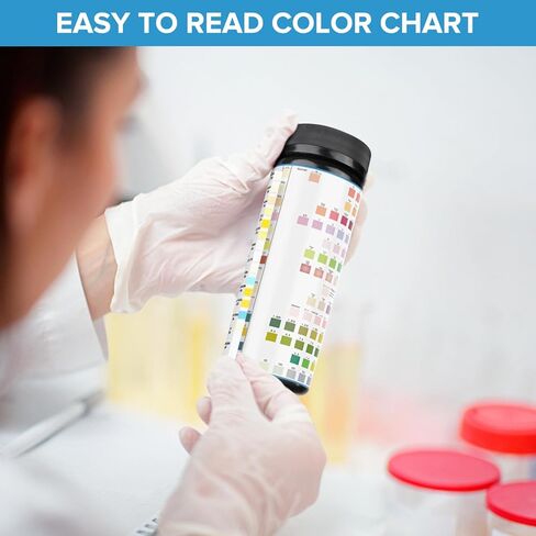 Urine Test Strips 14 Parameters 100 Count, White in Kuwait