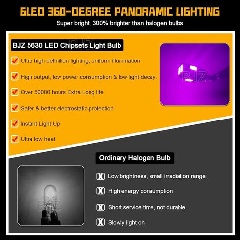 T10 194 168 لمبات LED كهرمان 5630 شرائح 2825 175 W5W LED مصابيح بديلة 2500K 12V لقارب عائم لصيد الأسماك واليخوت الداخلية مجاملة Transom Deck Dock Step Lights، 10 قطع in Kuwait