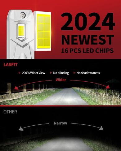 مصابيح LED LASFIT H11، مصابيح ضباب LED أكثر سطوعًا بنسبة 400% H8/H16/H9 مع مروحة، 1:1 قابس صغير الحجم N Play IP67 بديل هالوجين مقاوم للماء، حزمة من 2 in Kuwait