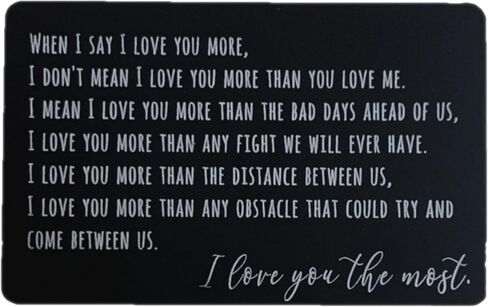 Wallet Card Love Note I Love You Gifts Long Distance Relationship Keepsake Boyfriend Birthday Card for Husband Gifts from Wife Inspirational Gift 1 Year Anniversary Card in Saudi Arabia