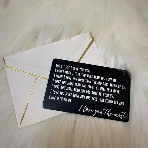 Wallet Card Love Note I Love You Gifts Long Distance Relationship Keepsake Boyfriend Birthday Card for Husband Gifts from Wife Inspirational Gift 1 Year Anniversary Card in Saudi Arabia