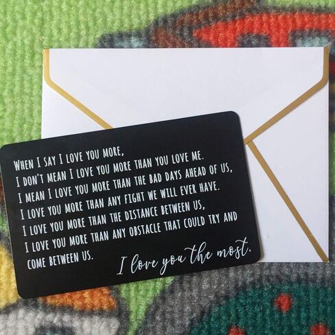 Wallet Card Love Note I Love You Gifts Long Distance Relationship Keepsake Boyfriend Birthday Card for Husband Gifts from Wife Inspirational Gift 1 Year Anniversary Card in Saudi Arabia