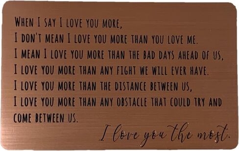 Wallet Card Love Note I Love You Gifts Long Distance Relationship Keepsake Boyfriend Birthday Card for Husband Gifts from Wife Inspirational Gift 1 Year Anniversary Card in Saudi Arabia
