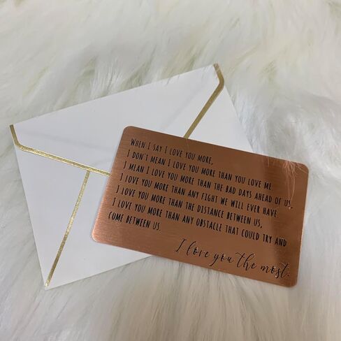 Wallet Card Love Note I Love You Gifts Long Distance Relationship Keepsake Boyfriend Birthday Card for Husband Gifts from Wife Inspirational Gift 1 Year Anniversary Card in Saudi Arabia
