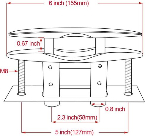 SHENGHUISS Boat Pull Up Cleat 316 Stainless Steel in Saudi Arabia