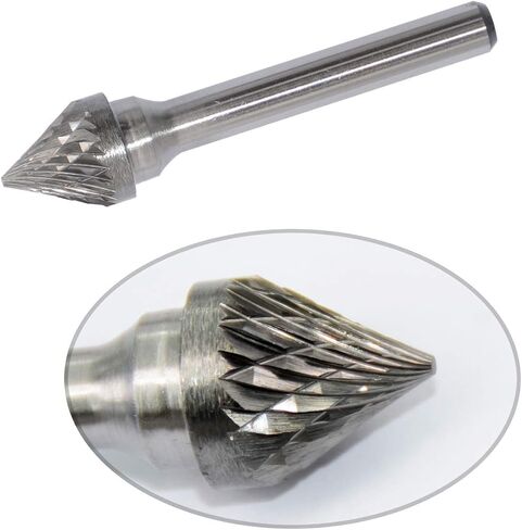 SJ-5 Tungsten Carbide Burr Rotary File 60 degree Cone Shape Double Cut with 1/4''Shank for Die Grinder Drill Bit in Saudi Arabia