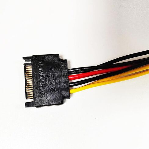 كابل مقسم الطاقة SATA، 15 دبوس ذكر إلى 2xSATA 15 دبوس أنثى كابل تمديد مقسم الطاقة Y لكابلات طاقة القرص الصلب SSD HDD (عبوتان) in Kuwait