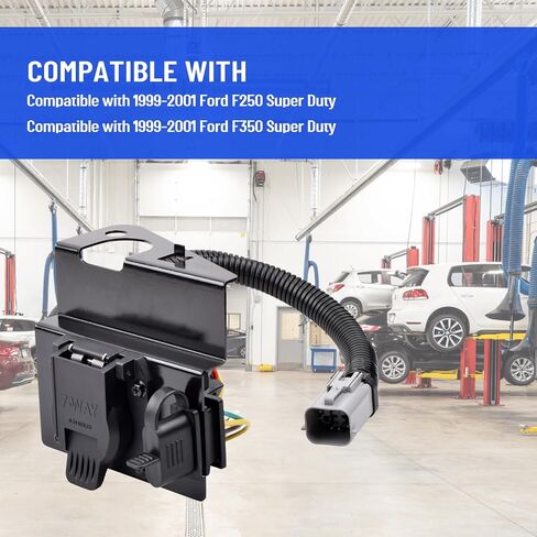 4 و 7 دبوس مقطورة سحب الأسلاك تسخير التوصيل متوافق مع 2002-2004 Ford F250 F350 Super Duty، استبدال # 2C3Z-13A576-DA in Kuwait