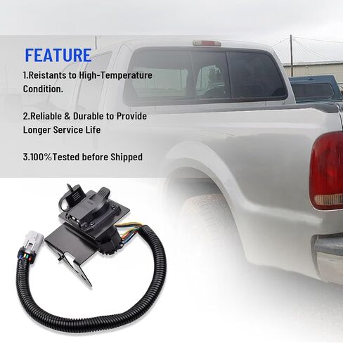4 و 7 دبوس مقطورة سحب الأسلاك تسخير التوصيل متوافق مع 2002-2004 Ford F250 F350 Super Duty، استبدال # 2C3Z-13A576-DA in Kuwait