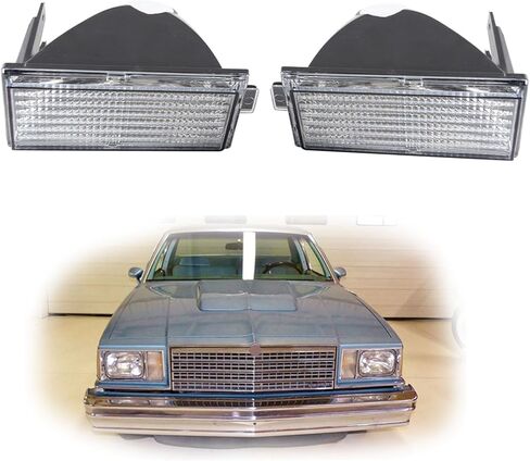 زوج (2) عدسة مصباح إشارة الانعطاف الأمامي لوقوف السيارات لـ 1978-1979 جي إم سي كاباليرو Ch-e-vro-let ماليبو إل كامينو in Kuwait