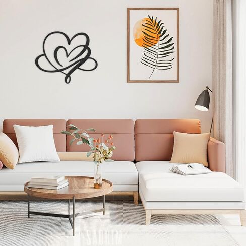 Heart Metal Wall Art,Eternal Love Wall Decor For Bedroom,11.8in Love Wall Decor,Bedroom Wall Decor Above Bed,Above Bed Wall Decor,Home Wall Decor,Gift For Her,Christmas Gifts,Christmas Wall Decor in Saudi Arabia