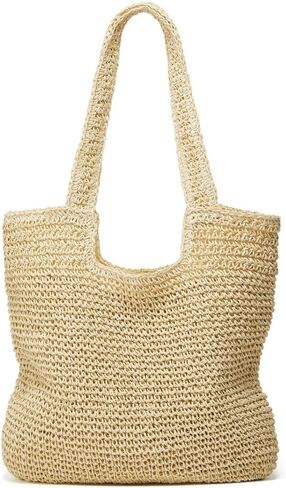 Straw Beach Tote Bag Hobo Bags Women Vintage Everything Summer Shoulder Beach Bag Cute Purse Work Travel Handbag 2024 in Saudi Arabia