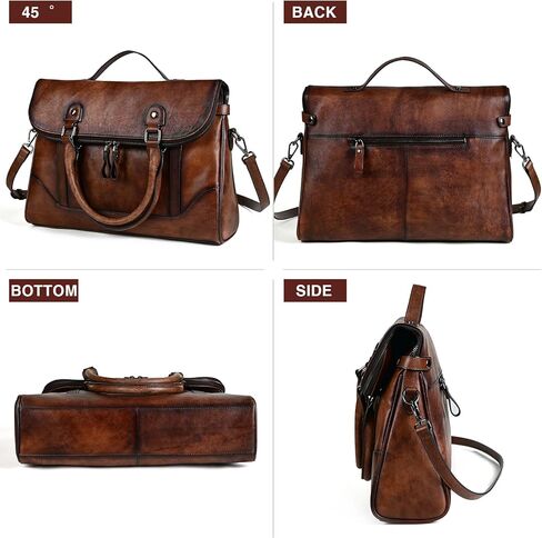 حقيبة يد نسائية من الجلد، حقيبة كروس بمقبض علوي، حقيبة ساعي بريد نسائية بسعة كبيرة in Kuwait