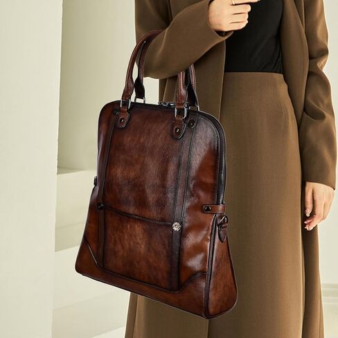 حقيبة يد نسائية من الجلد، حقيبة كروس بمقبض علوي، حقيبة ساعي بريد نسائية بسعة كبيرة in Kuwait