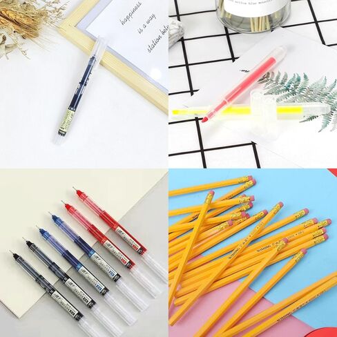 مجموعة لوازم مكتبية محمولة مكونة من 136 قطعة مع منظم مكتب ومجموعة أدوات مكتبية تتضمن أقلامًا ومقصًا ومشابك ورقية وممحاة ومسطرة in Kuwait