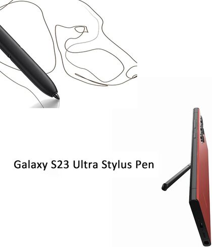 قلم Galaxy S23 Ultra S بدون استبدال بلوتوث لهاتف Samsung Galaxy S23 Ultra SM-S918B، SM-S918B/DS، SM-S918U، SM-S918U1، SM-S918W، SM-S918N، SM-S9180، SM-S918E، SM-S918E /DS 5G قلم ستايلس (أسود) in Kuwait