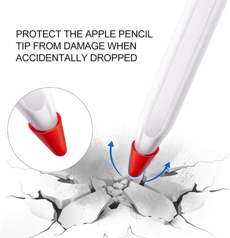 16 Colors Silicone Nibs Tips Cover Compatible with Apple Pencil 1st and 2nd Generation, Silicone Nibs Caps Slim Lightweight Thin Protective Case Noiseless Drawing Fit iPad Pencil (32 Pack) in Saudi Arabia
