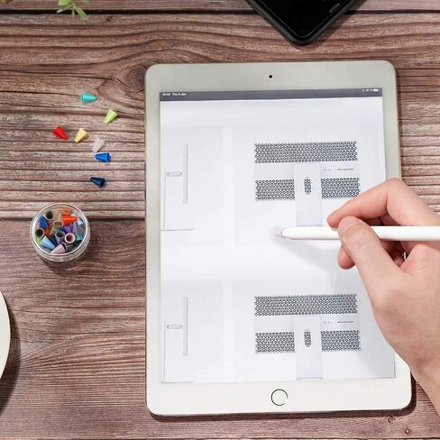 16 Colors Silicone Nibs Tips Cover Compatible with Apple Pencil 1st and 2nd Generation, Silicone Nibs Caps Slim Lightweight Thin Protective Case Noiseless Drawing Fit iPad Pencil (32 Pack) in Saudi Arabia