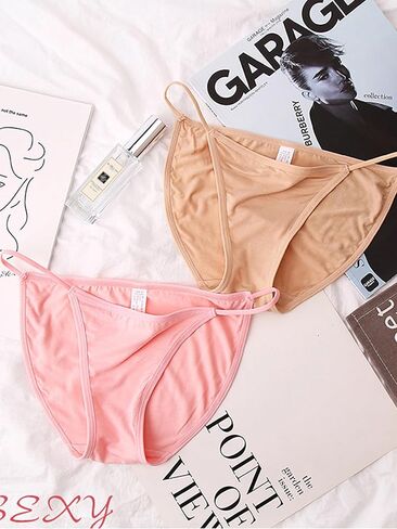 DingLu 5 Pack Women's String Bikini Panties Low Rise Underwear High Cut Stretch Cheeky Panties in Saudi Arabia