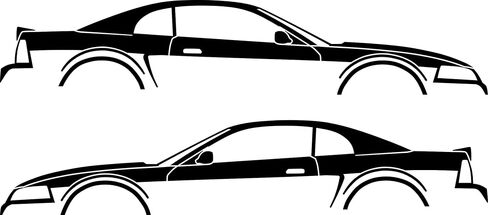 2X Car Silhouette Decal Stickers for Ford Mustang GT 1999-2004 New Edge in Saudi Arabia
